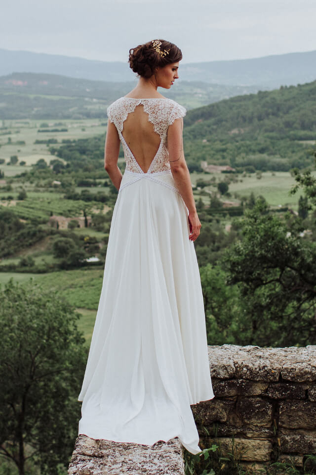 Robe dos nu online dentelle mariage